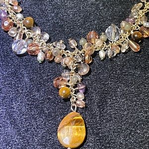 Vintage 1950’s Chunky Tigers Eye Necklace - 20”
